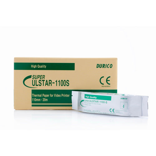 Durico 1100S standard ultrasound thermal paper 10-roll bulk box, Sony UPP-110S compatible